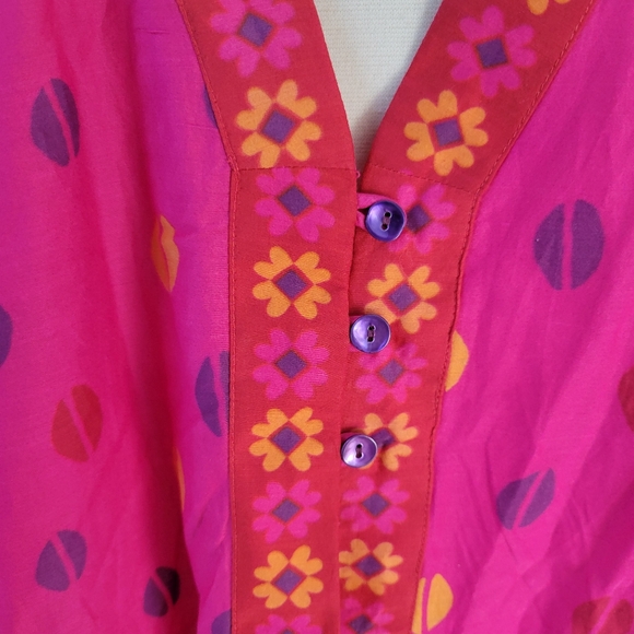 Gudrun Sjoden Dorotea Cotton/Silk Button Front Print Jacket XL - Picture 10 of 14